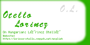otello lorincz business card